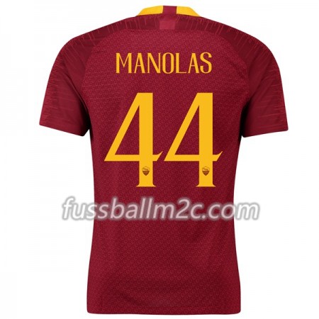 Fußballtrikots AS Rom Manolas 44 Heim Trikotsatz 2018-2019